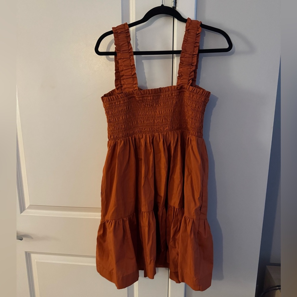 NWT Abercrombie Smocked Bodice Easy Mini Dress - Picture 3 of 6